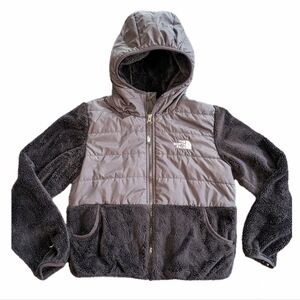 The North Face Girls Sherpa Mashup Hoodie, Size 10-12 (Medium), Black